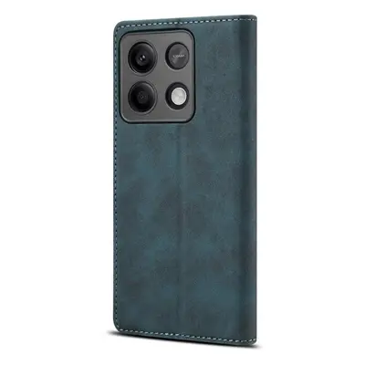 Pouzdro na mobil Lenuo Leather flipové pouzdro pro Xiaomi Redmi Note 13 5G, modrá