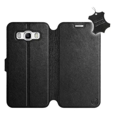 Kryt na mobil Flip pouzdro na mobil Samsung Galaxy J5 2016 - Černé - kožené - Black Leather