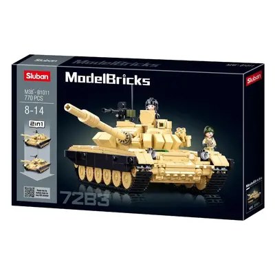 Stavebnice Sluban Model Bricks M38-B1011 T-72B3 Hlavní tank 2v1