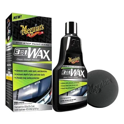 Vosk na auto Meguiar's 3-in-1 Wax - leštěnka s voskem 3v1, 473 ml