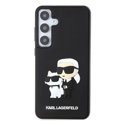 Kryt na mobil Karl Lagerfeld 3D Rubber Karl and Choupette Zadní Kryt pro Samsung Galaxy S24+ Bla