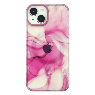 Kryt na mobil Covereon COLOR INK kryt s MagSafe na iPhone 15 - Pink