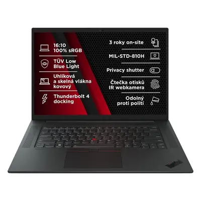 Notebook Lenovo ThinkPad P1 Gen 6 Black