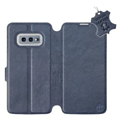 Kryt na mobil Flip pouzdro na mobil Samsung Galaxy S10e - Modré - kožené - Blue Leather