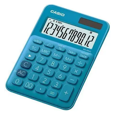 Kalkulačka "MS 20 UC", modrá, stolní, 12 místný displej, CASIO