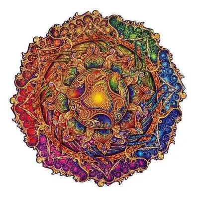 Dřevěné puzzle Dřevěné puzzle - MANDALA Inexhaustible Abundance vel. M (25x25cm)