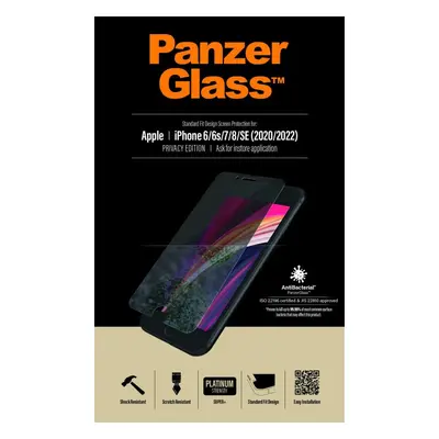 Ochranné sklo PanzerGlass Standard Privacy pro Apple iPhone 6/6s/7/8/SE (2020/2022)