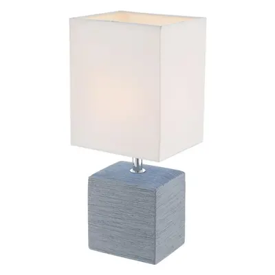 Globo 21676 stolní lampa Geri 1x40W | E14 - bílá, šedá