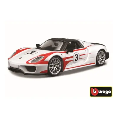 Bburago 1:24 Race Porsche 918 Weissach bílá 18-28009