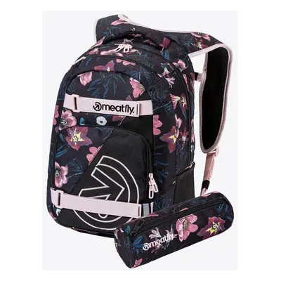 Městský batoh Meatfly EXILE Backpack, Hibiscus Black