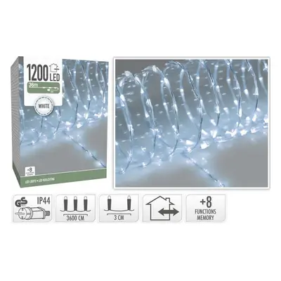 HOMESTYLING HOMESTYLING Vánoční světelný řetěz studená bílá 1200 LED / 36 m KO-AX9621080