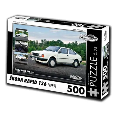 Puzzle Retro-auta Puzzle č. 75 Škoda RAPID 136 (1988) 500 dílků