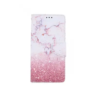 Pouzdro na mobil TopQ Xiaomi Redmi Note 9 knížkové Růžový mramor 54537