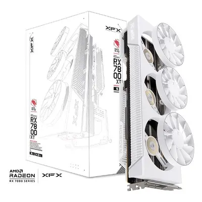 Grafická karta XFX Quicksilver AMD Radeon RX 7800 XT Magnetic Air Arctic White