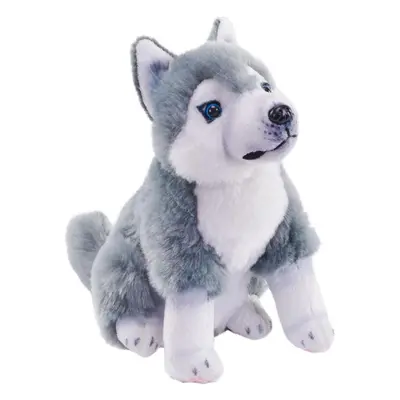 Plyšák Wild Republic Plyš pes se zvukem Husky tmavý 14cm