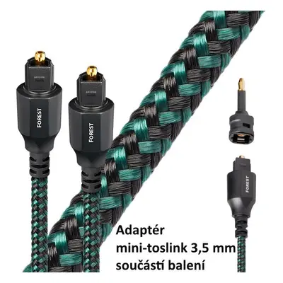 Audioquest Forest Optilink 1,5 m - optický kabel Toslink (+ 3,5 mm mini adaptér)