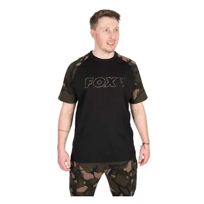 FOX Tričko Black/Camo Outline T-Shirt M