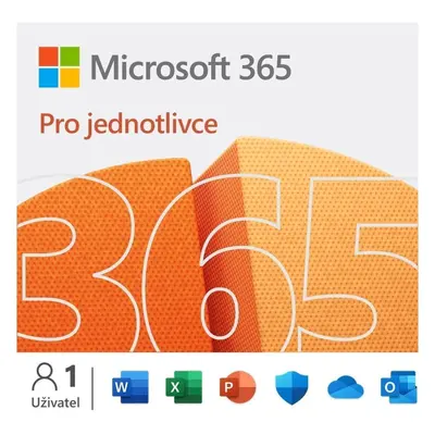 Kancelářský software Microsoft 365 pro jednotlivce, elektronická licence, nová licence