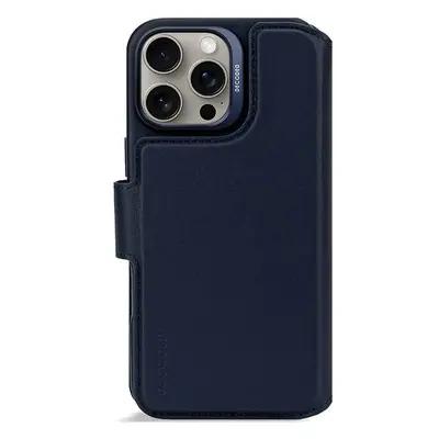 Pouzdro na mobil Decoded Leather Detachable Wallet navy iPhone 16 Pro Max