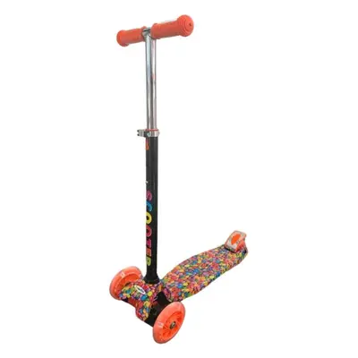 Dětská koloběžka Koloběžka tříkolová MAXI SCOOTER se svítícími kolečky, BONBON