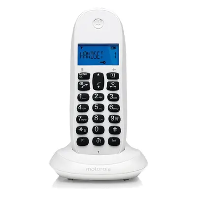 Telefon pro pevnou linku Motorola C1001CB+ White -Call blocking - Hands Free -Backlight Screen