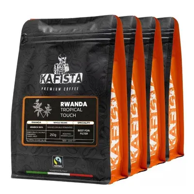 Káva Kafista výběrová káva Rwanda Tropical Touch, 4 x 250 g