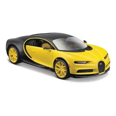 Kovový model Maisto Bugatti Chiron, žlutá/černá