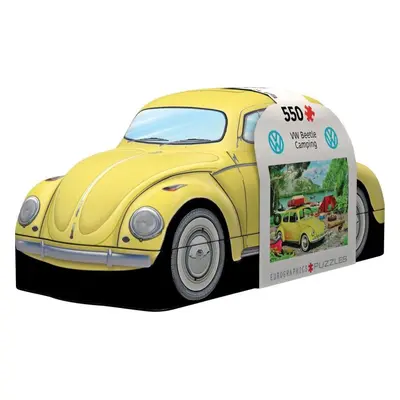 Puzzle Eurographics Puzzle v plechové krabičce Volkswagen Brouk v kempu 550 dílků