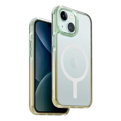 Kryt na mobil UNIQ Combat Duo MagClick ochranný kryt na iPhone 15, Mint (Sea green/Soft yellow)