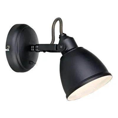 Nástěnná lampa Markslöjd 105814 - Nástěnné svítidlo FJÄLLBACKA 1xE14/40W/230V Černá