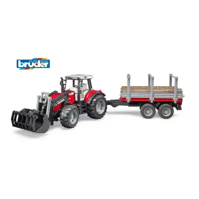 Auto Bruder Farmer - Massey Ferguson traktor s vlekem