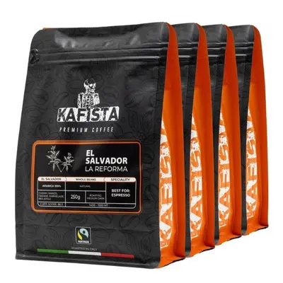 Káva Kafista Výběrová káva "EL Salvador La Reforma"- Zrnková Káva, 100% Arabica 4 x 250 g