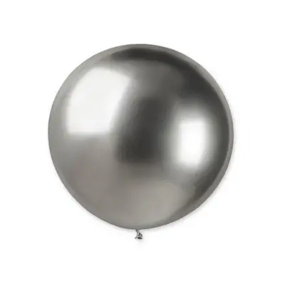 Balonky Balónky chromované 5 ks stříbrné lesklé - Silvestr - 80 cm