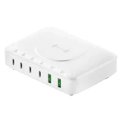 Nabíječka do sítě 4smarts 7in1 GaN Charging Station 100W with Wireless white