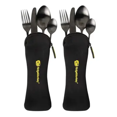 RidgeMonkey Sada příborů DLX Cutlery Set Twin Pack 2ks