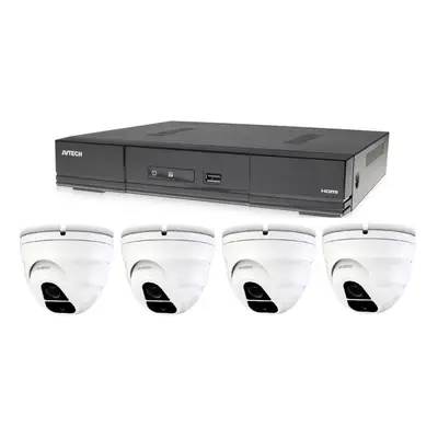 Kamerový systém AVTECH 1x DVR DGD1005AV a 4x 5MPX Dome kamera DGC5205TSE