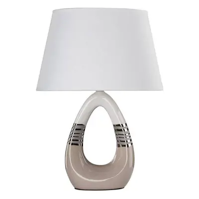 Stolní lampa Stolní lampa ROMANO 1xE27/60W/230V bílá/béžová