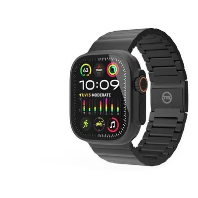 Řemínek Mobile Origin Watch Titanium Band Black Apple Watch 49mm/46mm/45mm/44mm/42mm