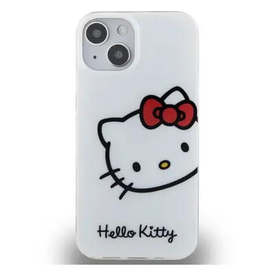 Kryt na mobil Hello Kitty IML Head Logo Zadní Kryt pro iPhone 13 White