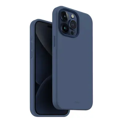 Kryt na mobil UNIQ Lino Hue MagClick ochranný kryt na iPhone 15 Pro Max, Navy (Blue)