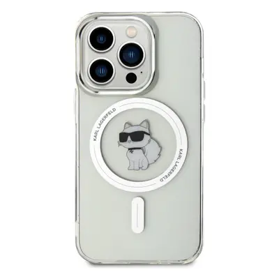 Kryt na mobil Karl Lagerfeld IML Choupette MagSafe Zadní Kryt pro iPhone 15 Pro Transparent