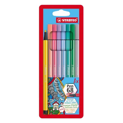 Fixy STABILO Pen 68 Pastel pouzdro 8 barev