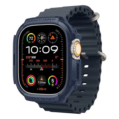 Ochranný kryt na hodinky Spigen Rugged Armor Navy Blue Apple Watch Ultra 2/1 49mm