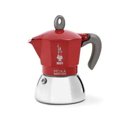 Moka konvička Bialetti New Moka Indukce 6 porcí červená