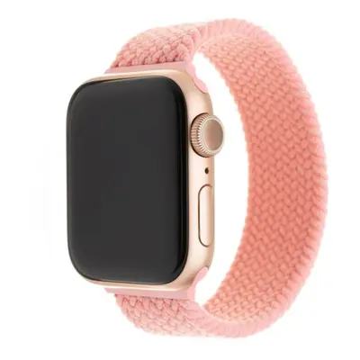 Řemínek FIXED Elastic Nylon Strap pro Apple Watch 42/44/45/Ultra 49mm velikost L růžový