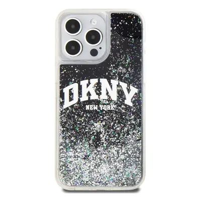 Kryt na mobil DKNY Liquid Glitter Arch Logo Zadní Kryt pro iPhone 13 Pro Max Black