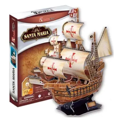 3D puzzle Cubicfun 3D puzzle Loď Santa Maria 113 dílků