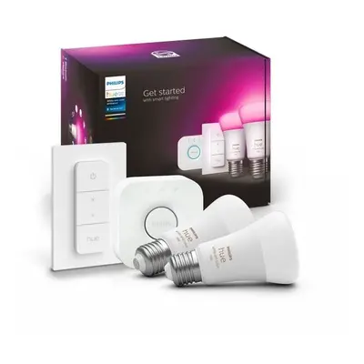 Philips Hue 8719514291379 žárovky a Hue Bridge Starter Kit 1x9W | E27 | 806-1100lm | 2000-6500K 