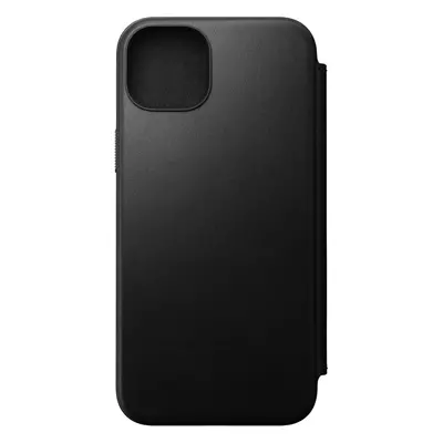 Pouzdro na mobil Nomad Modern Leather Folio Black iPhone 15 Plus