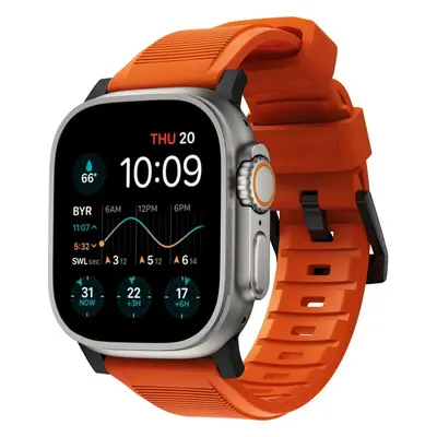 Řemínek Nomad Rugged Strap Orange/Black Apple Watch 42/44/45/Ultra 49mm